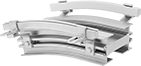 Image of Product. Front orientation. Conveyors. Modular Mini Chain Belt Conveyors, Decline Conveyors.