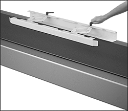 Image of ProductInUse. Front orientation. Contains Border. Conveyor Guides. Easy-Adjust Conveyor Guides.
