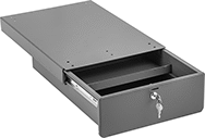 Image of Product. Front orientation. Workbench Drawers. Workbench Drawers, Painted Steel Drawers—Keyed.