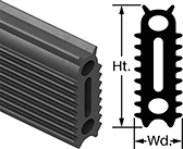 Image of Product. Front orientation. Contains Annotated, MultipleImages. Edge Seals. Channel-Mount Edge Seals with Bulb on Top, Style A.