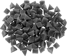 Image of Product. Front orientation. Tumbling Media. Deburring and Edge-Rounding Media for Aluminum, Brass, and Soft Metals, Pyramid.