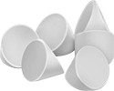Image of Product. Front orientation. Tumbling Media. Deburring and Edge-Rounding Media for Aluminum, Brass, and Soft Metals, V-Cylinder.