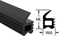 Image of Product. Front orientation. Contains Annotated, MultipleImages. Edge Seals. Channel-Mount Edge Seals with Wiper.