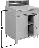 Image of Product. Front orientation. Contains Annotated. Desks. Stand-Up-Height Desks, Style B.