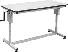 Image of Product. Front orientation. Tables. Hand-Crank Adjustable-Height Tables, Stationary.
