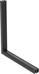 Image of Product. Front orientation. Push-on Edge Seals for Corners with Bulb on Side, Fits 3/64" to 1/8" Thick Edge, 6-1/4" Leg Length .