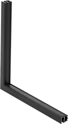 Image of Product. Front orientation. Push-on Edge Seals for Corners with Bulb on Side, Fits 3/64" to 1/8" Thick Edge, 6-1/4" Leg Length .