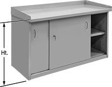 Image of Product. Front orientation. Contains Annotated. Workbenches. Large-Capacity Cabinet Workbenches, Style A.