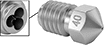 Image of Product. Front orientation. Contains Inset. 3D Printer Nozzles. High-Flow 3D Printer Nozzles.