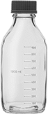 Image of Product. Front orientation. Bottles. Graduated Glass Bottles, Square.