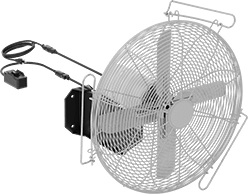Image of Product. 24" Blade Dia.. Front orientation. 24" Diameter Blade. High-Visibility Wall-Mount Fans.