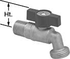 Image of Product. Front orientation. Garden Hose Faucets. On/Off Garden Hose Faucets, Style A.