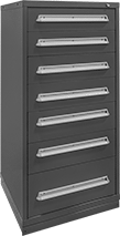 Image of Product. 7 Drawers. Front orientation. Cabinets. Heavy Duty Drawer Cabinets, Stationary, Painted Steel—Assembled, 7 Drawers.
