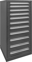 Image of Product. 11 Drawers. Front orientation. Cabinets. Heavy Duty Drawer Cabinets, Stationary, Painted Steel—Assembled, 11 Drawers.