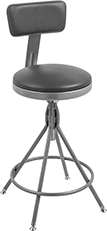 Image of Product. Front orientation. Stools. Swivel Stools with Backrest , Style P.