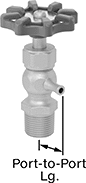 Image of Product. Front orientation. Contains Annotated. Drain Valves. High-Temperature Drain Valves, Aluminum Handle.