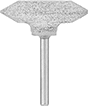 Image of Product. Side1 orientation. Grinding Bits. Cotton-Laminate Grinding Bits for Metals , Style 6.