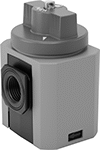 Image of Product. Back orientation. Safety Lockout Valves. Safety Lockout Valves for Norgren Modular Compressed Air Filter/Regulator/Lubricators (FRLs).