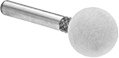 Image of Product. Front orientation. Polishing Bobs. Polishing Bobs, Ball with Round Tip.