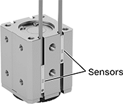 Image of ProductInUse. Front orientation. Contains Annotated. Proximity Sensors. Magnetic Air-Powered Pick-and-Place Grippers.