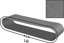 Image of Product. Front orientation. Contains Annotated, Inset. Sanding Belts. Uniform-Finish Sanding Belts.