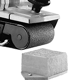 Image of ProductInUse. Pads Shown in Use. Front orientation. Sander Cleaners. Pads.