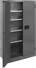 Image of Product. Style D. Front orientation. Cabinets. Shelf Cabinets, Fire-Resistant Stationary Cabinets with Keyed Lock, Style D.