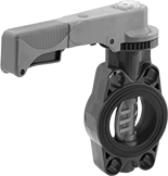 Image of Product. Front orientation. Flow-Adjustment Valves. Plastic Flanged Flow-Adjustment Valves.