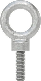 Image of Product. Front orientation. Galvanized Steel Eyebolt - for Lifting, M12 x 1.75 Thread Size, 38 mm Thread Length .