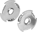 Image of Product. Front orientation. Wheel Brush Arbor Hole Reducers. Steel.
