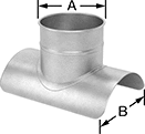 Image of Product. Front orientation. Contains Annotated. Duct and Fittings. Quick-Disconnect Duct and Fittings, Tee Saddles.