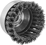 Image of Product. Front orientation. Cup and End Brushes. Aggressive-Cleaning Cup Brushes for Flat Surfaces.