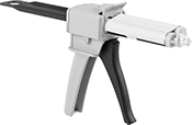 Image of Product. Front orientation. Sealants. Vacuum Leak Sealants, Sealants with 3 Mixers and Dispensing Gun, Cartridge.