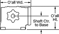 Image of Attribute. Front orientation. Contains Annotated. Washdown AC Gearmotors, Square Face.