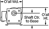 Image of Attribute. Front orientation. Contains Annotated. AC Gearmotors.
