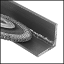 Image of ProductInUse. Front orientation. Contains Border. Sanding Discs. Arbor-Mount Flap Sanding Discs for Inside Corner Welds.