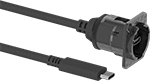 Image of Product. Front orientation. USB Cords. Panel-Mount USB Cords, , Plug, USB-C Connection, USB 3.2 Gen 1.