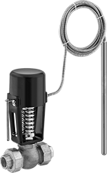 Image of Product. Valve. Front orientation. Mixing Valves. Remote-Reading Mixing Valves for Water, Oil, and Steam.