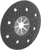 Long-Life Curved-Surface Semiflexible Grinding Wheels for Angle Grinders—Use on Metals
