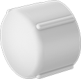 Image of Product. NPT Female. Front orientation. Pipe and Fittings. Standard-Wall Plastic Pipe Fittings for Water, Caps, Threaded Fitting Connection, Female.