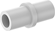 Image of Product. Male. Front orientation. Pipe and Fittings. Standard-Wall Plastic Pipe Fittings for Water, Straight Connectors, Cement Socket Male.