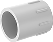 Image of Product. Cement Socket Female × BSPT Female. Front orientation. Pipe and Fittings. Standard-Wall Plastic Pipe Fittings for Water, Straight Adapters, Female, Threaded Fitting Connection, Cement-Socket Fitting Connection, Round Body.