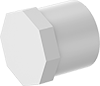 Image of Product. Male. Front orientation. Pipe and Fittings. Standard-Wall Plastic Pipe Fittings for Water, External-Octagonal-Drive Plugs, Cement Socket Male.