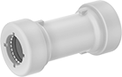 Image of Product. Female. Front orientation. Pipe and Fittings. Standard-Wall Plastic Pipe Fittings for Water, Straight Connectors, Push-to-Connect Grip Ring Female.