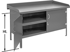 Image of Product. Front orientation. Contains Annotated. Workbenches. Large-Capacity Cabinet Workbenches, Style B.