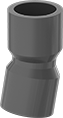 Image of Product. Front orientation. Pipe and Fittings. Thick-Wall Plastic Pipe Fittings for Water, 11 1/4° Elbow Connectors, Cement Socket Female.