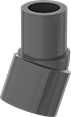 Image of Product. Front orientation. Pipe and Fittings. Thick-Wall Plastic Pipe Fittings for Water, 22 1/2° Elbow Adapters, Cement Socket Female × Cement Socket Male.