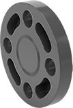 Image of Product. Back. Back orientation. Pipe and Fittings. Thick-Wall Plastic Pipe Flanges for Water, Blind Flanges, Flanged, Flat.