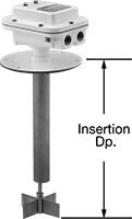 Image of Product. Front orientation. Contains Annotated. Paddle Level Switches. Vertical Mount.