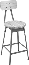 Image of Product. Front orientation. Stools. Stools with Backrest , Style C.